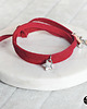 bransoletki skórzane Mini red star bransoletka zamszowa 2