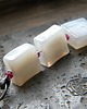 bransoletki wire wrapping Opalizujące sześciany   - bransoletka 1