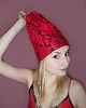 czapki damskie Czapka RED FLOWER 1