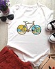 t-shirt damskie Koszulka organiczna z nadrukiem Bike 2