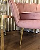 fotele Fotel muszelka glamour Magic Velvet brudny róż 1