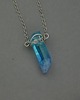 naszyjniki - inne Naszyjnik Talizman niebieski kryształ górski wire wrapping 1
