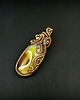 wisiory Wisiorek z żółtym agatem  wire wrapping 6