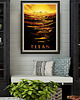 plakaty Tytan, księżyc Saturna - plakat 50x70 cm NASA 3