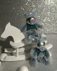ozdoby choinkowe Zabawki choinkowe - szare misie w stylu PRL, handmade, 2 szt. 1