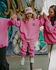 bluzy dla dziewczynki Dres oversize Teddyland różowy 5