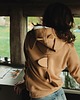 bluza z kapturem damska Kangurka damska z kapturem z uszami smoka brązowa 1