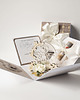 kartki scrapbooking 50 rocznica ślubu, złote gody, exploding box z torebką 3