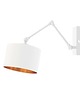 kinkiety Regulowany kinkiet do sypialni w stylu urban jungle TULON GOLD 4
