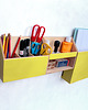 organizery Organizer na ścianę Drewniany - żółty 2