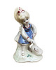 figurki i rzeźby Porcelitowa figurka gęsiarki, ręcznie malowana, ZSRR lata 60. 1
