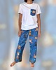 piżamy damskie Piżama Unisex bawełniana w koty 1