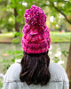 czapki damskie Czapka Handmade Euforia Luks Malina WEŁNA 15% 2