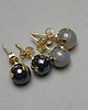 kolczyki z kamieniami Dots - agaty szare mystic /alloys collection/ - sztyfty 4