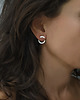 kolczyki pozłacane Kolczyki DOUBLE RINGS, srebro 925 pokryte 24K złotem 2