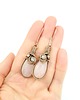 kolczyki wire wrapping Kolczyki z różowym kwarcem 9