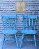 krzesła Błękitne krzesło, shabby chic, vintage, skrzydła 2