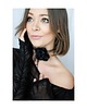 chokery Czarny jedwabny choker róża 2