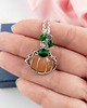wisiory Naszyjnik Dynia Jadeit stal chirurgiczna wisiorek handmade wirewrapping 3
