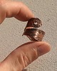 pierścionki - różne Pierścionek z kutej, oksydowanej miedzi /44/ biżuteria miedziana rękodzieło 3