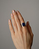 Pierścionki srebrne Surowy pierścień z lapis lazuli 5