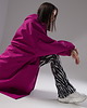 płaszcze damskie Płaszcz longline hoodie oversize fuksja 5