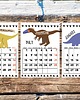 obrazy i plakaty do pokoju dziecięcego Kalendarz z dinozaurami na 2024 3