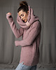 swetry damskie  Sweter Boucle Różowy 9