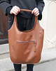 torby na ramię Brązowa koniakowa miękka skórzana torba worek 6