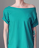 t-shirt damskie Szafirowy Oversize Bez nadruku 2