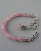 bransoletki srebrne -różowe kwarce- 4