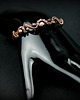 bransoletki wire wrapping Miedziana bransoleta cuff z turmalinem i onyksem 6
