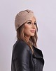 czapki damskie Ręcznie robiony turban kolor beżowy 2