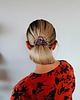 gumki do włosów Gumka jedwabna, scrunchie, frotka różowe złoto MIDI 2