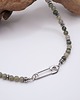 chokery Choker Zielony kwarc z zawieszką w kształcie agrafki 1