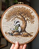 Ozdoby na ścianę Badger Book Lover, haft w oprawie 20 cm 9