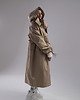 płaszcze damskie Parka Longline Hoodie Oversize mocca ocieplana 8