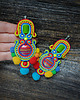 kolczyki soutache Dogo Fogo- duże i etniczne kolczyki  z pomponami 4