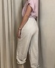 spodnie materiałowe damskie Bawełniane spodnie dresowe Beige 3