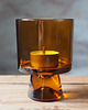 świeczniki i świece Lampion szklany na tealights i świece stołowe no. 12- amber 1