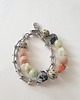 bransoletki z kamieni naturalnych Bransoletka RAW z łańcuchem, phrenit, opal, kamień księżycowy, jaspis 2
