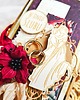 kartki scrapbooking Ślub w burgundzie - kartka okolicznościowa 2