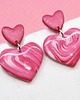 kolczyki z masy plastycznej VALENTINE kolczyki czerwone serca walentynki 2