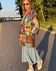 kurtki damskie Zjawiskowe ocieplane kimono patchwork 1