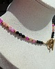chokery Choker różowy serduszko 3
