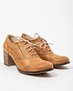 półbuty damskie OKSFORDKI NA 6 CM SŁUPKU - SKÓRA NATURALNA - MODEL 251 - KOLOR CAMELOWY 1