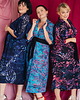 sukienki midi damskie KIMONO róż/ szlafrok / kopertowa sukienka, autorski wzór rybki 100% wiskoza 6
