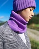 szale damskie Komin merino w prążki Soft Snood - amestyst 2
