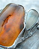 bransoletki wire wrapping Bursztyn / chalcedon -  bransoleta mankiet CUFF 3