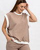 bluza bez kaptura damska Bezrękawnik ,,AMORE"  capucino 1